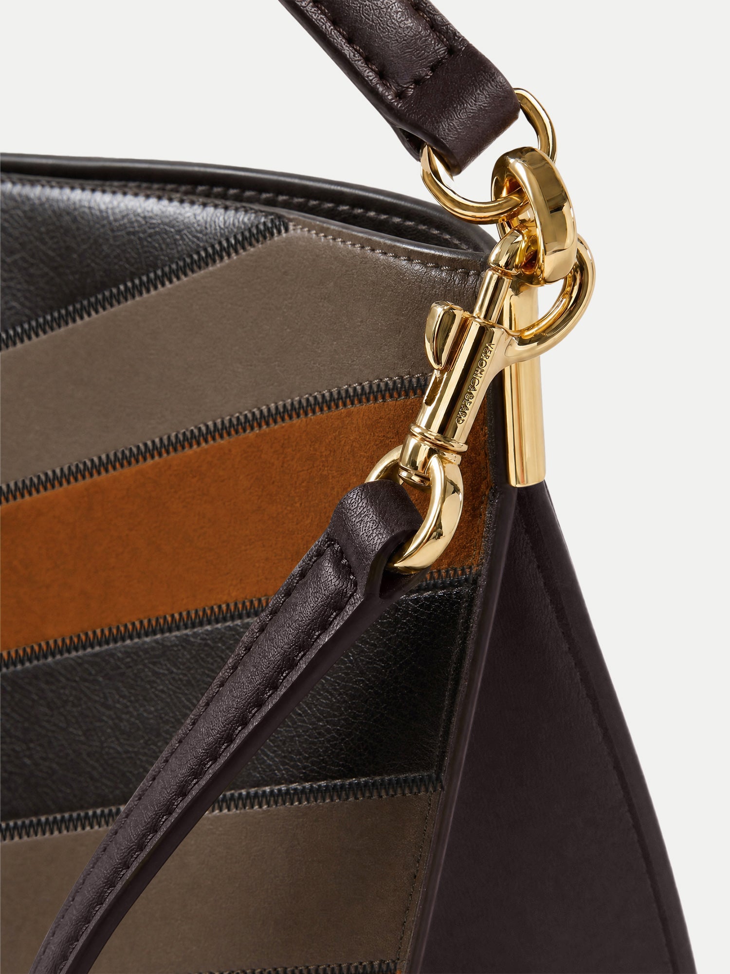 Veronica Beard Multicolor leather handbag with gold hardware.
