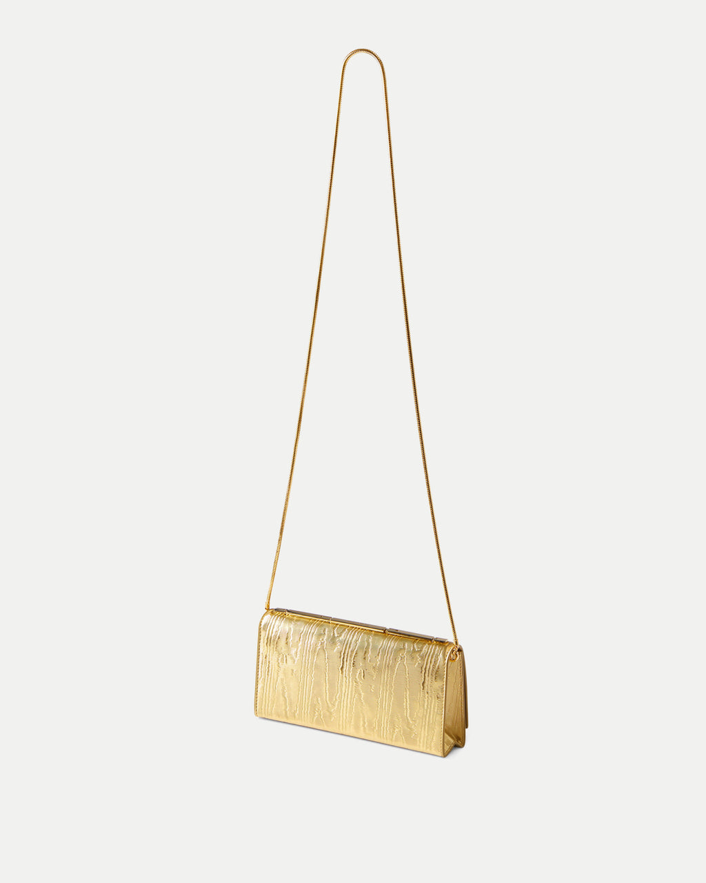 Veronica Beard Metallic gold textured rectangular crossbody bag.