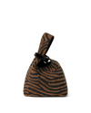 Veronica Beard Brown and black beaded zebra print handbag.