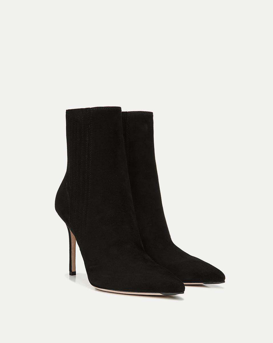 Veronica Beard Lisa Stiletto Mid-Heel Ankle Boot - Black