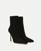 Veronica Beard Lisa Stiletto Mid-Heel Ankle Boot - Black