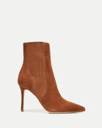 Veronica Beard Lisa Stiletto Mid-Heel Ankle Boot - Chestnut
