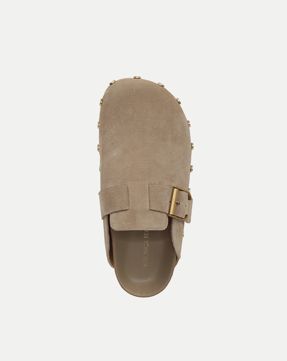 Veronica Beard Fern Suede Clog - Sand