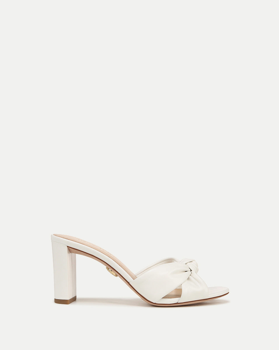 Veronica Beard Ganita Knot-Front Sandal - Coconut