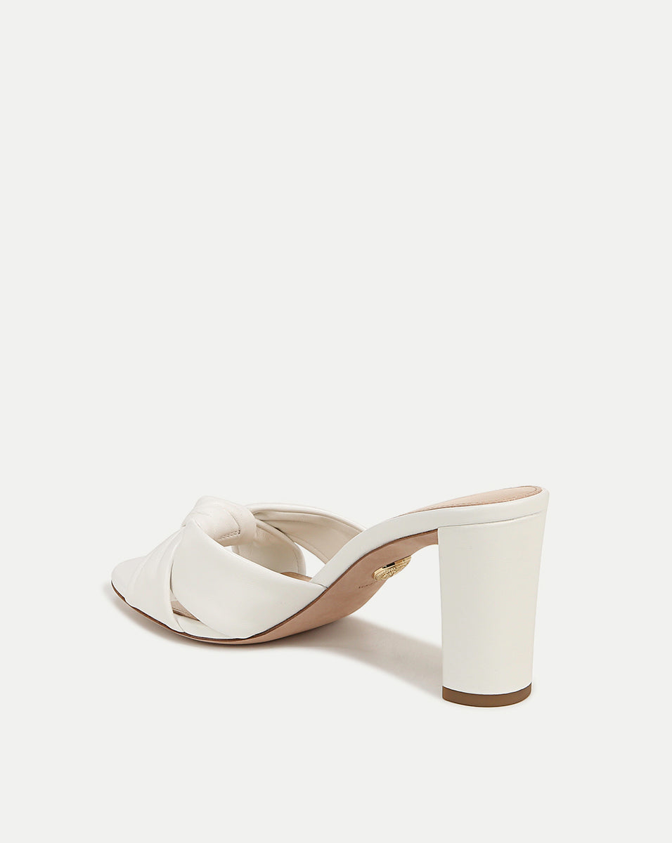 Veronica Beard Ganita Knot-Front Sandal - Coconut