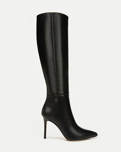 Veronica Beard Lisa Stiletto Boot | Wide-Calf - Black Leather