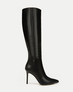 Veronica Beard Lisa Stiletto Boot | Wide-Calf - Black Leather