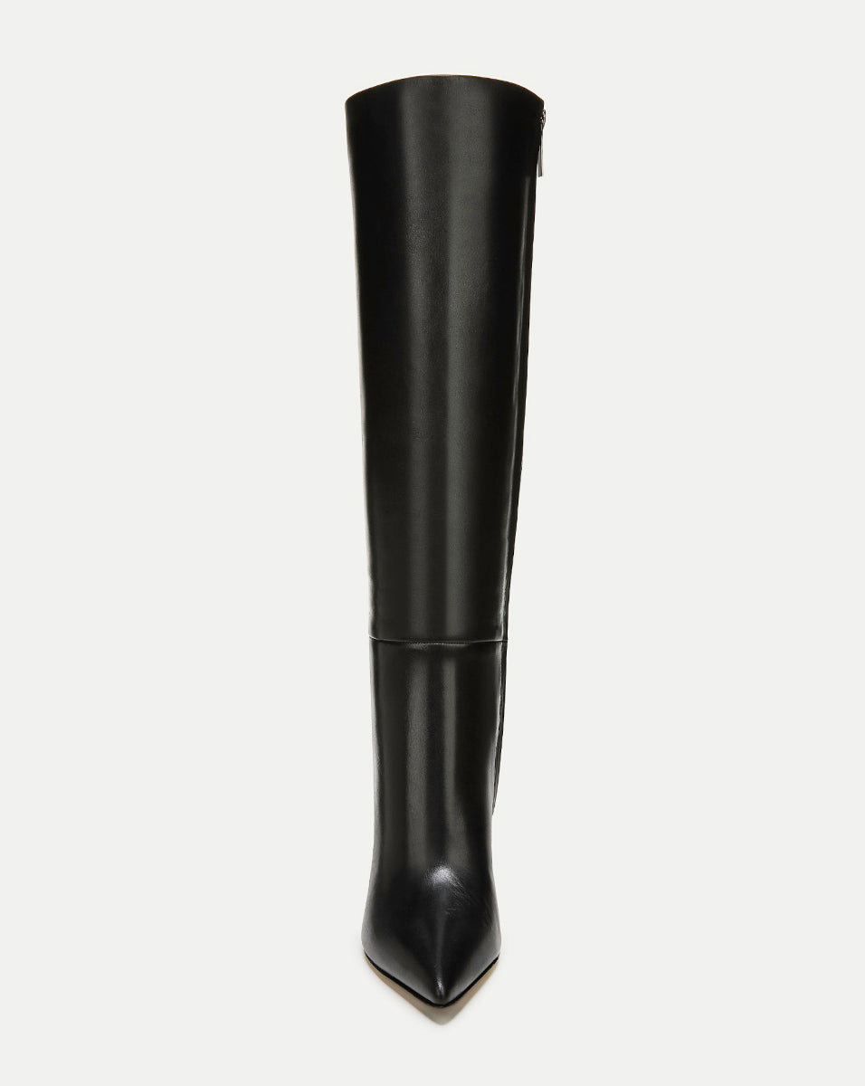 Veronica Beard Lisa Stiletto Boot | Wide-Calf - Black Leather
