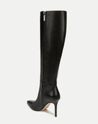 Veronica Beard Lisa Stiletto Boot | Wide-Calf - Black Leather