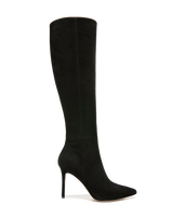 Veronica Beard Lisa Stiletto Boot | Wide-Calf - Black Suede