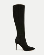 Veronica Beard Lisa Stiletto Boot | Wide-Calf - Black Suede