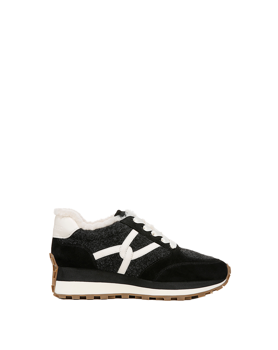 Veronica Beard Valentina Shearling Sneaker - Black