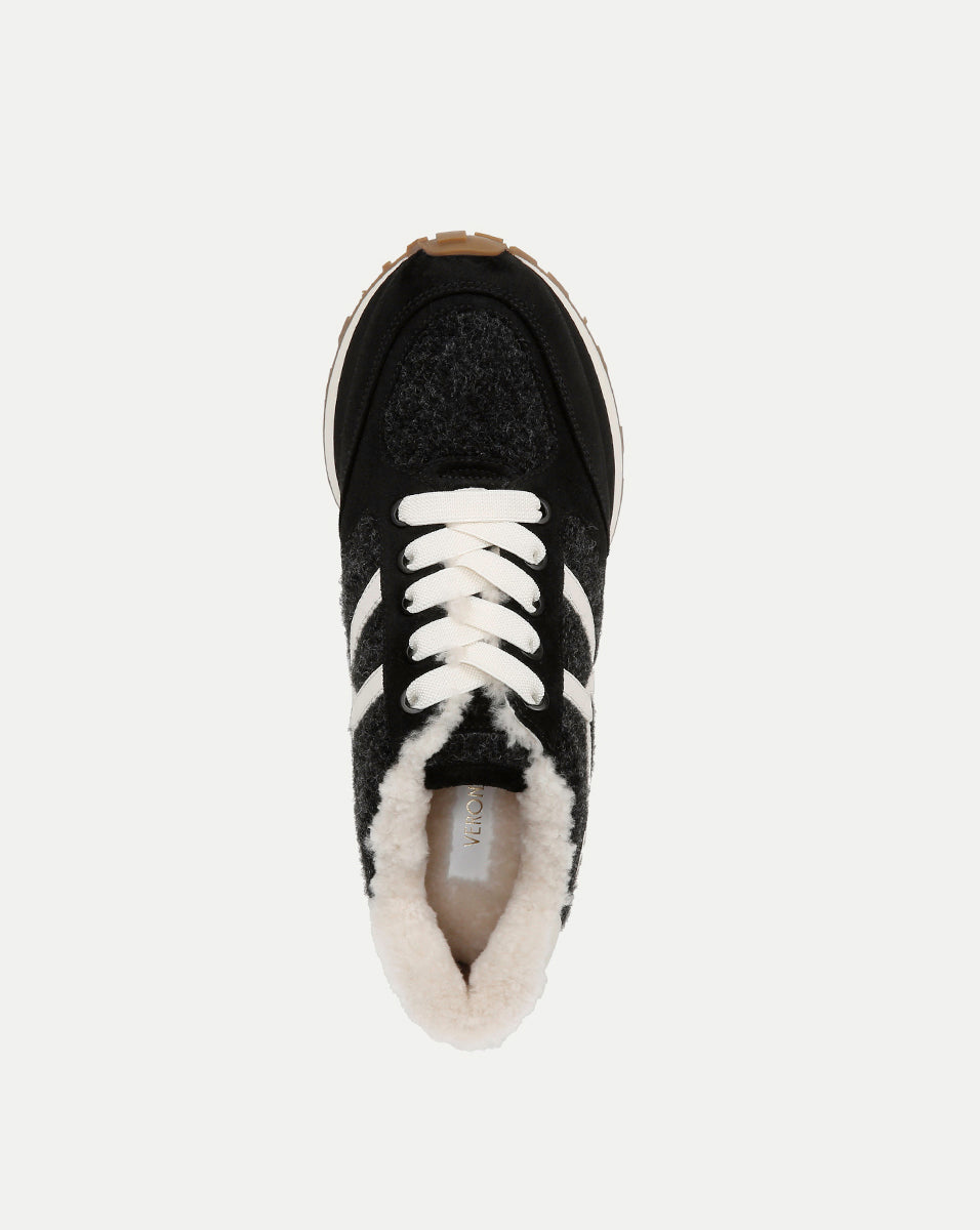 Veronica Beard Valentina Shearling Sneaker - Black