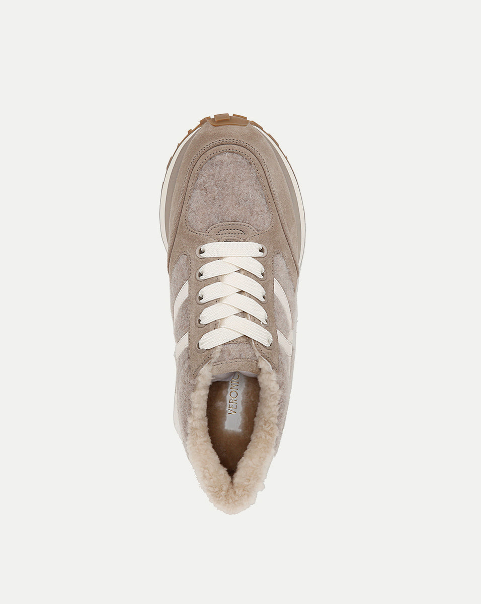 Veronica Beard Valentina Shearling Sneaker - Grey