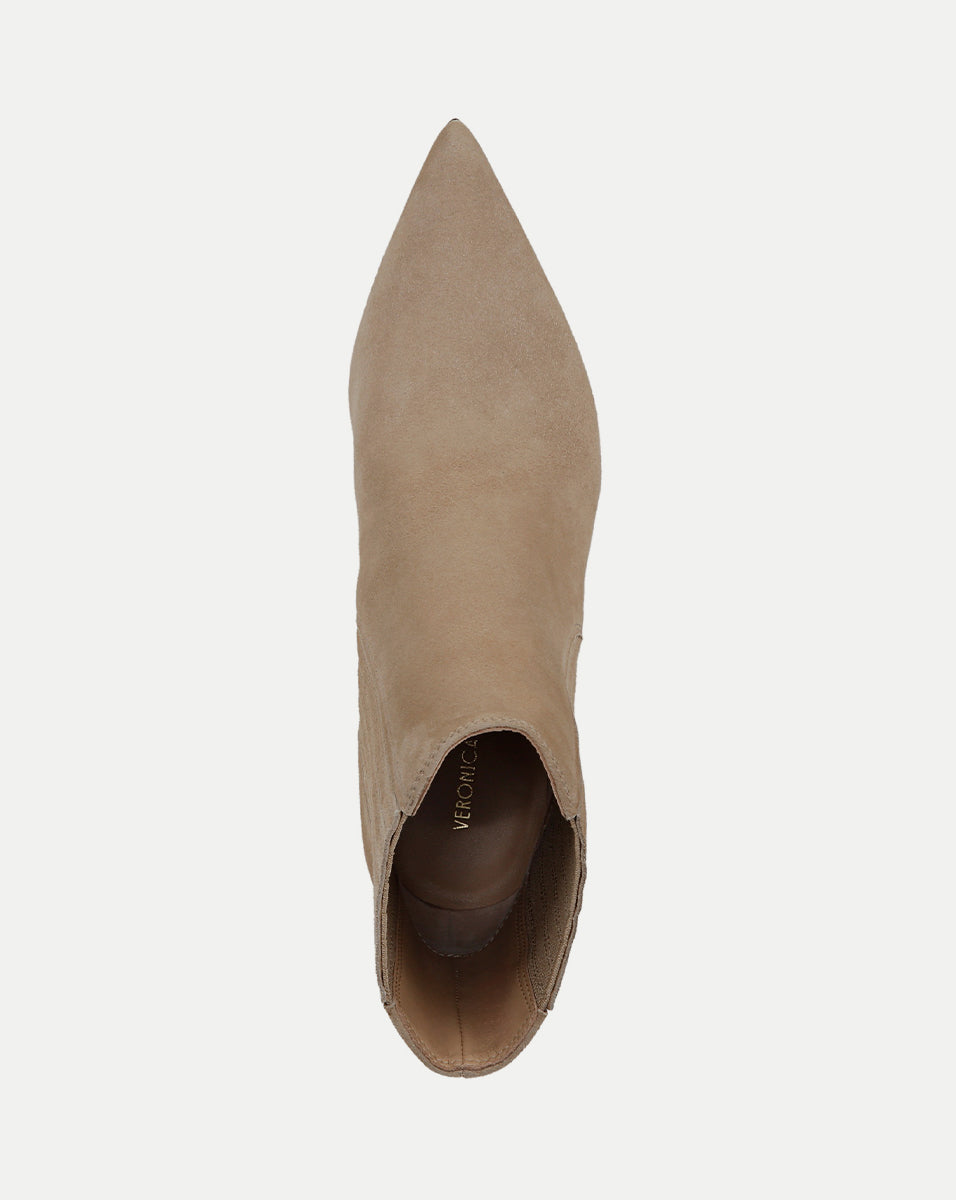 Veronica Beard Lisa Mid-Heel Ankle Boot - Sand