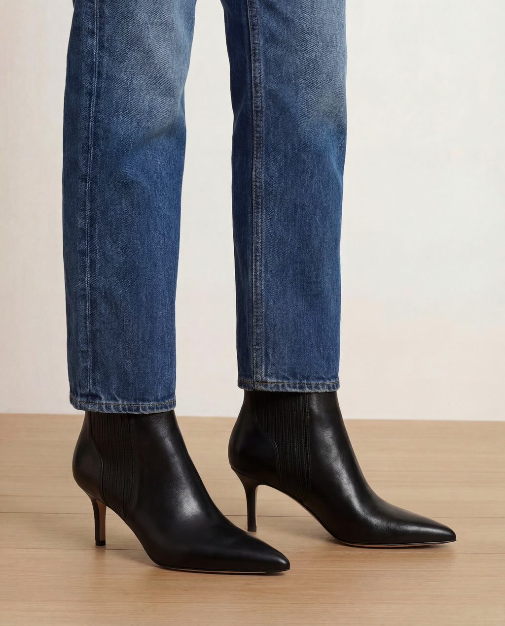 Veronica Beard Lisa Mid-Heel Ankle Boot - Black