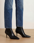 Veronica Beard Lisa Mid-Heel Ankle Boot - Black