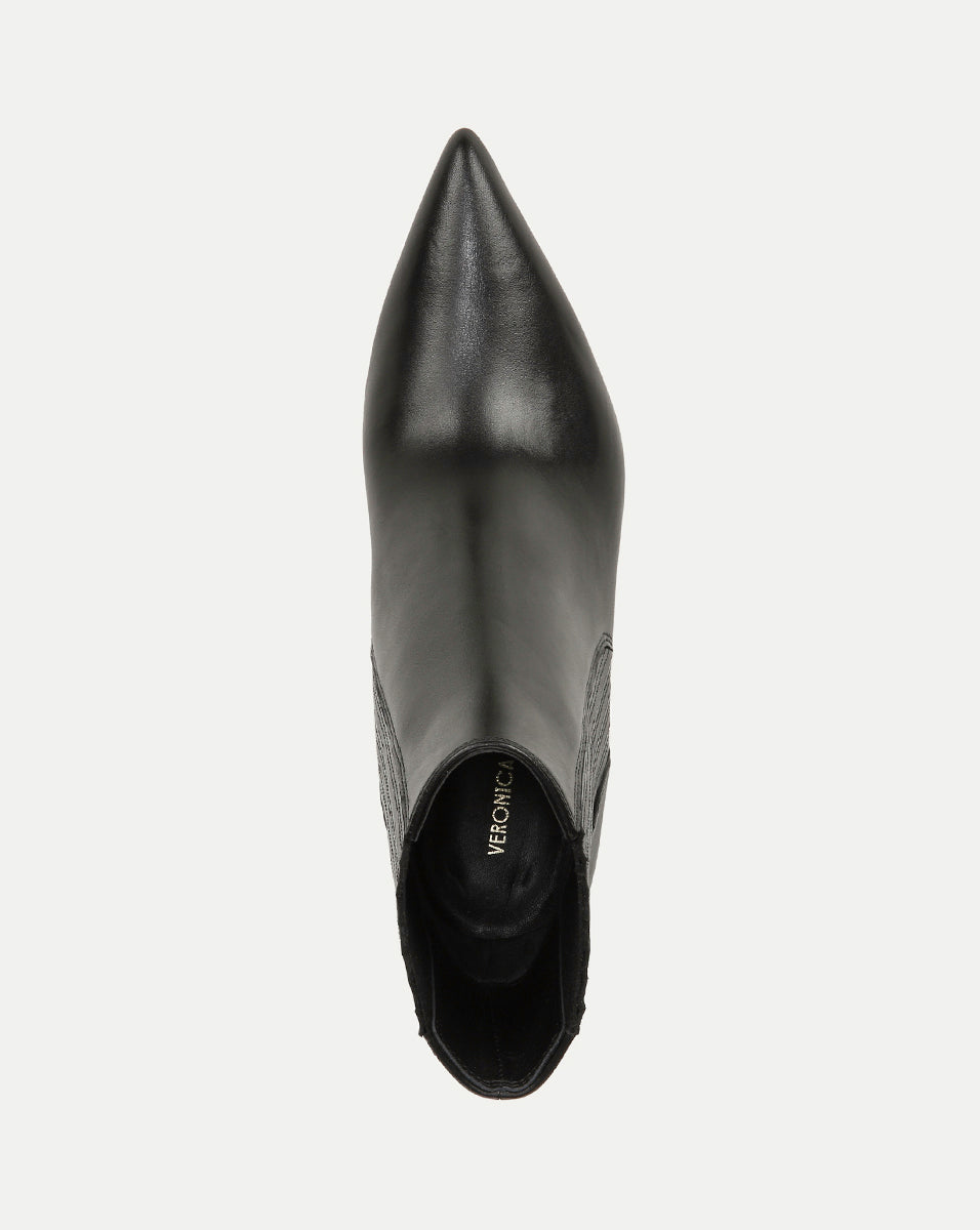 Veronica Beard Lisa Mid-Heel Ankle Boot - Black