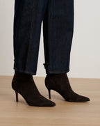 Veronica Beard Lisa Mid-Heel Ankle Boot - Espresso