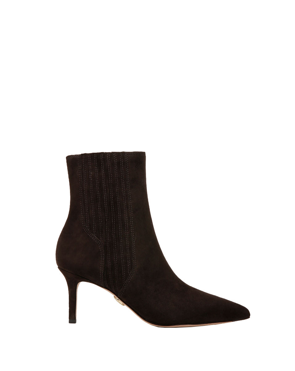 Veronica Beard Lisa Mid-Heel Ankle Boot - Espresso
