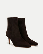 Veronica Beard Lisa Mid-Heel Ankle Boot - Espresso
