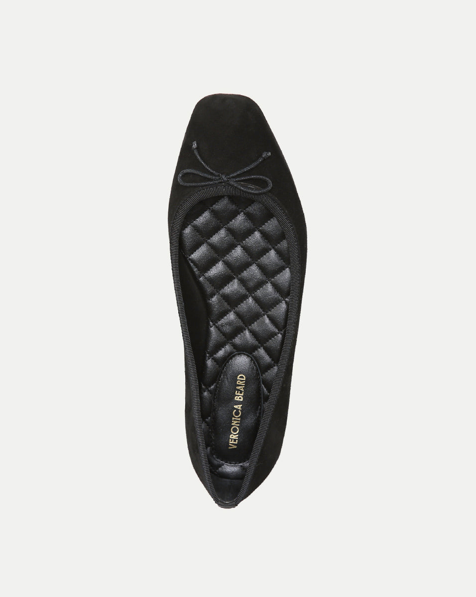 Veronica Beard Beatrix Suede Ballet Flat - Black