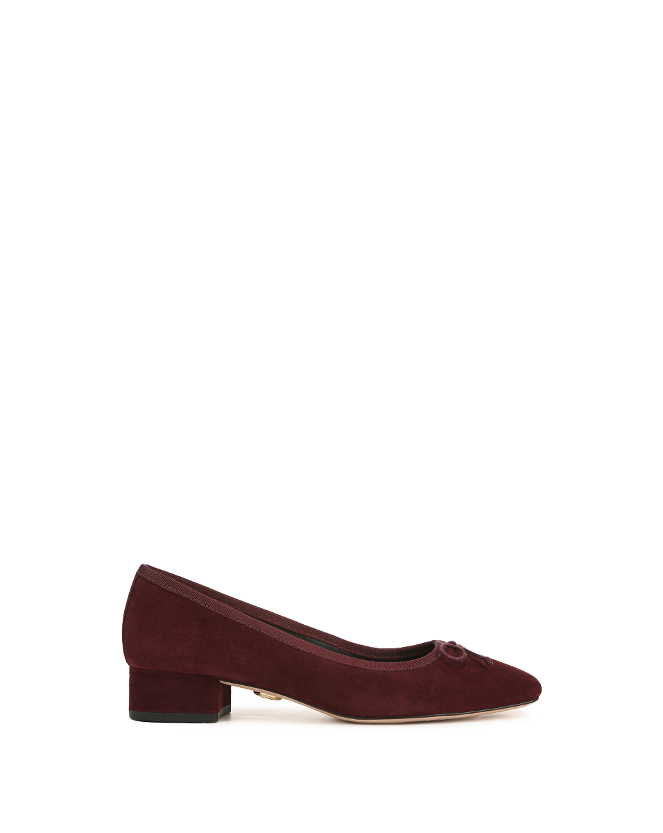 Veronica Beard Cecile Suede Ballet Pump - Acai