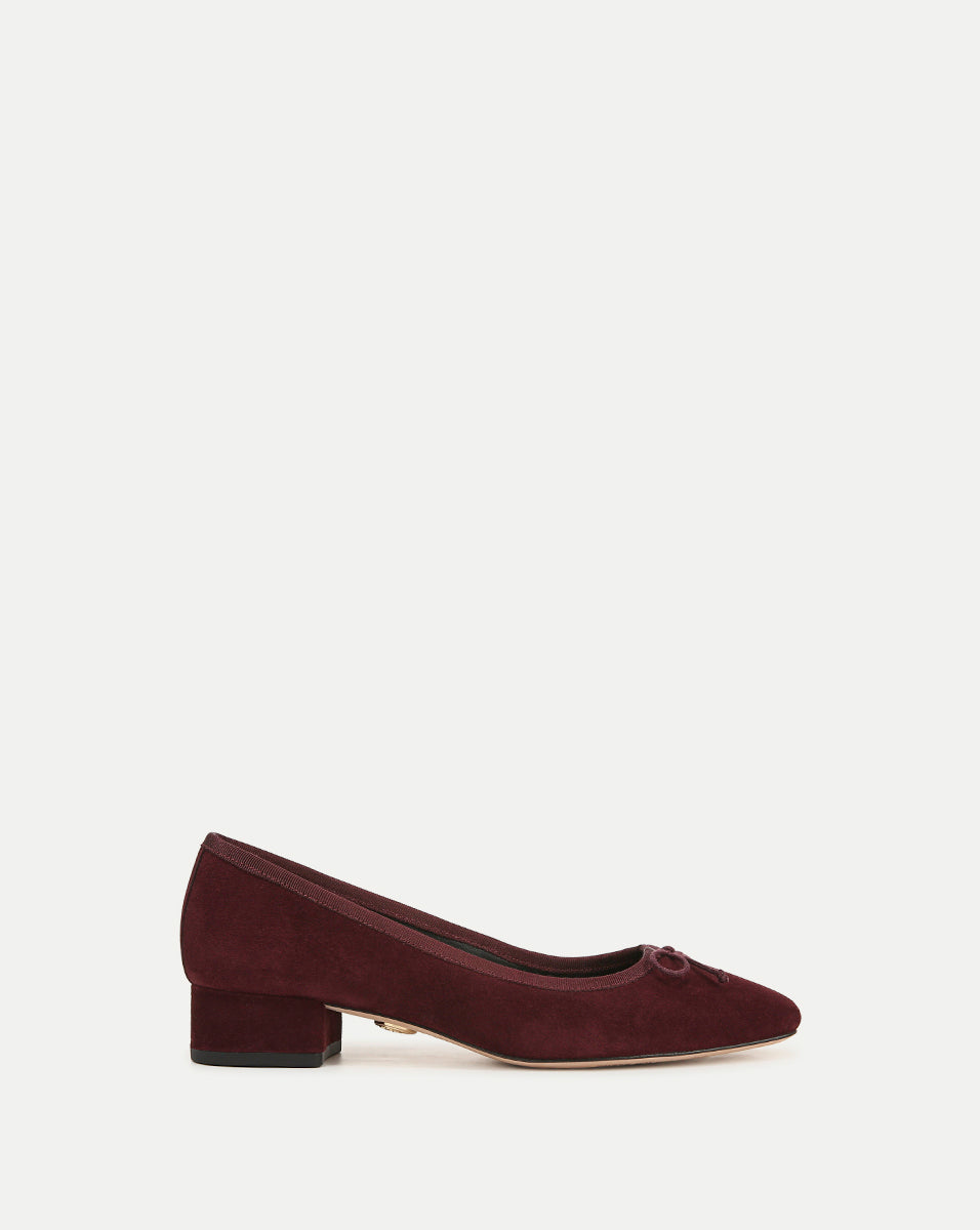 Veronica Beard Cecile Suede Ballet Pump - Acai