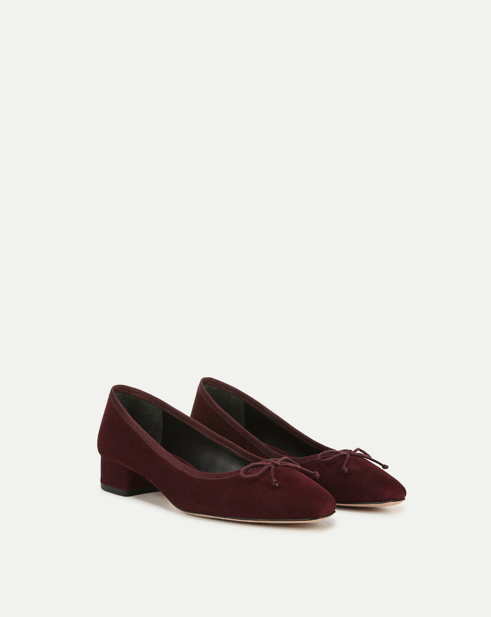 Veronica Beard Cecile Suede Ballet Pump - Acai