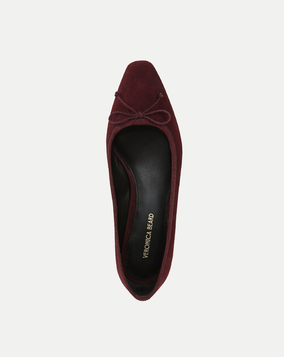 Veronica Beard Cecile Suede Ballet Pump - Acai
