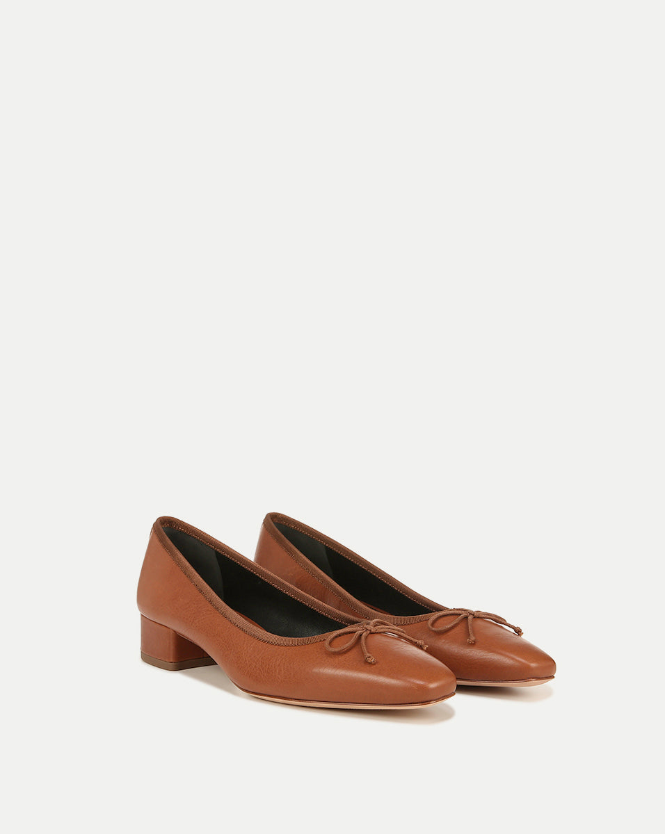 Veronica Beard Cecile Leather Ballet Pump