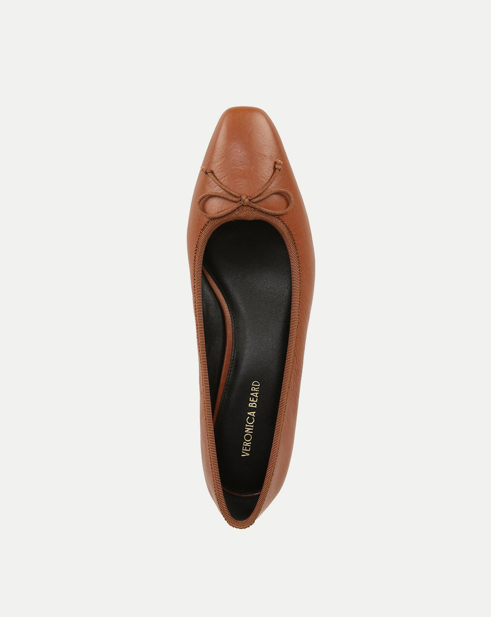 Veronica Beard Cecile Leather Ballet Pump
