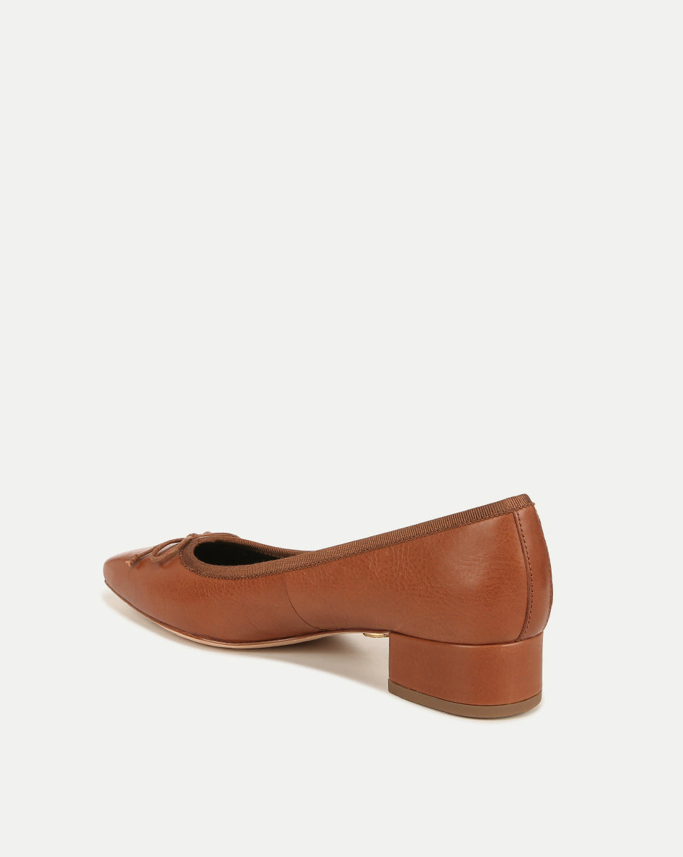Veronica Beard Cecile Leather Ballet Pump