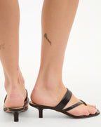 Veronica Beard Alanis Leather Sandal - Black