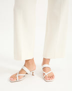 Veronica Beard Alanis Leather Sandal - Coconut