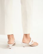 Veronica Beard Alanis Leather Sandal - Coconut