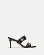 Veronica Beard Sona Leather Sandal - Black