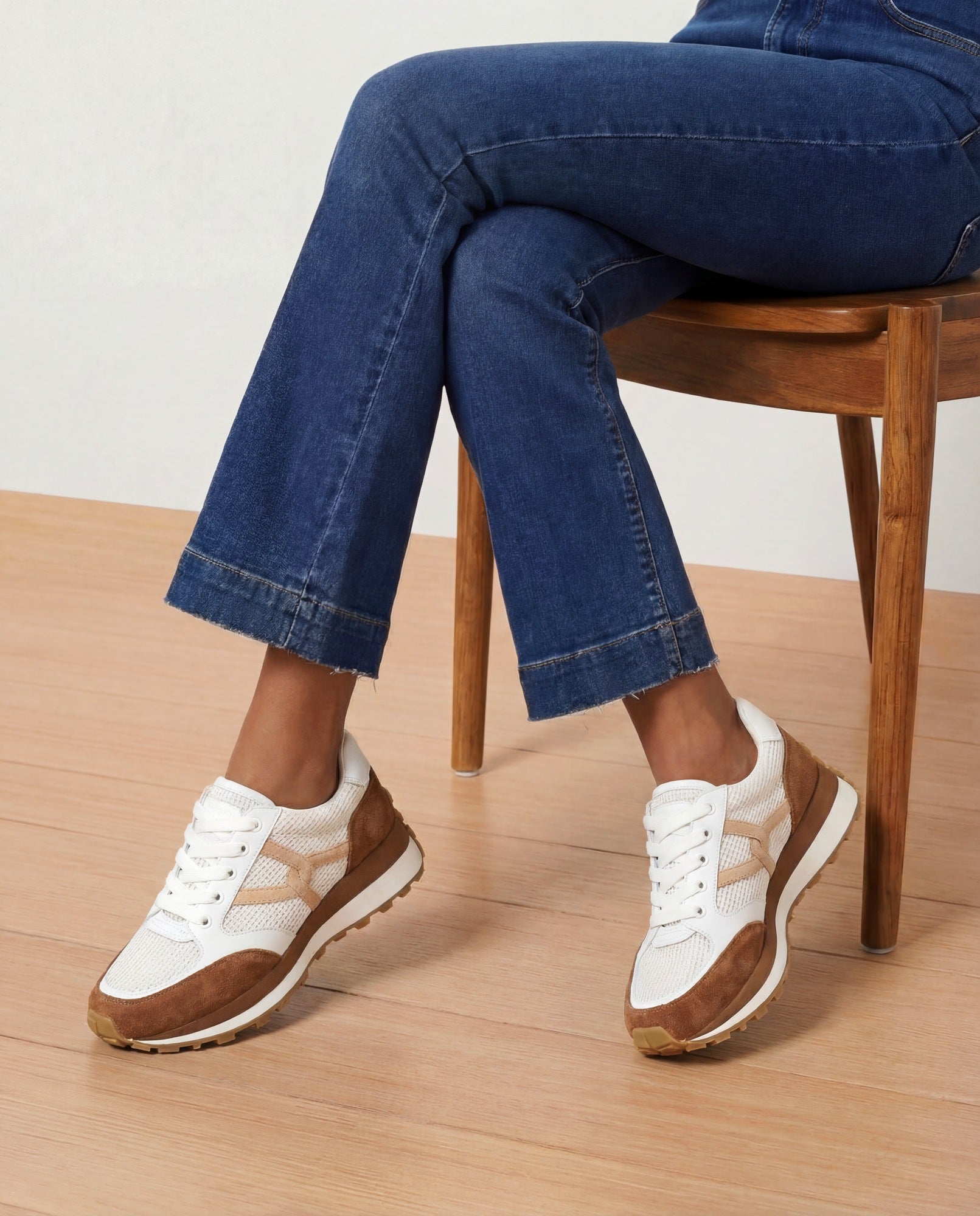 Veronica Beard Valentina Suede Sneaker - Chestnut/Lily