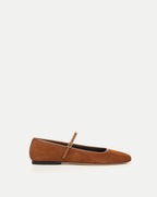 Veronica Beard Ellie Suede Flat - Caramel