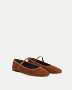 Veronica Beard Ellie Suede Flat - Caramel