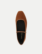Veronica Beard Ellie Suede Flat - Caramel