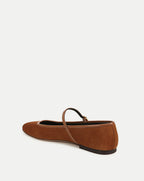 Veronica Beard Ellie Suede Flat - Caramel
