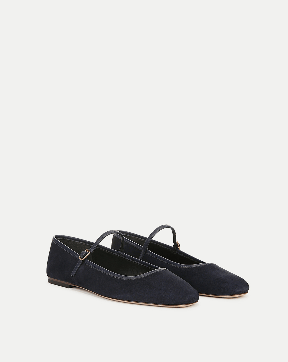 Veronica Beard Ellie Suede Flat - Eclipse