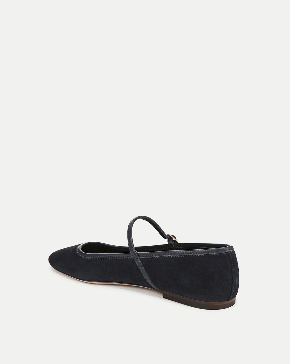 Veronica Beard Ellie Suede Flat - Eclipse