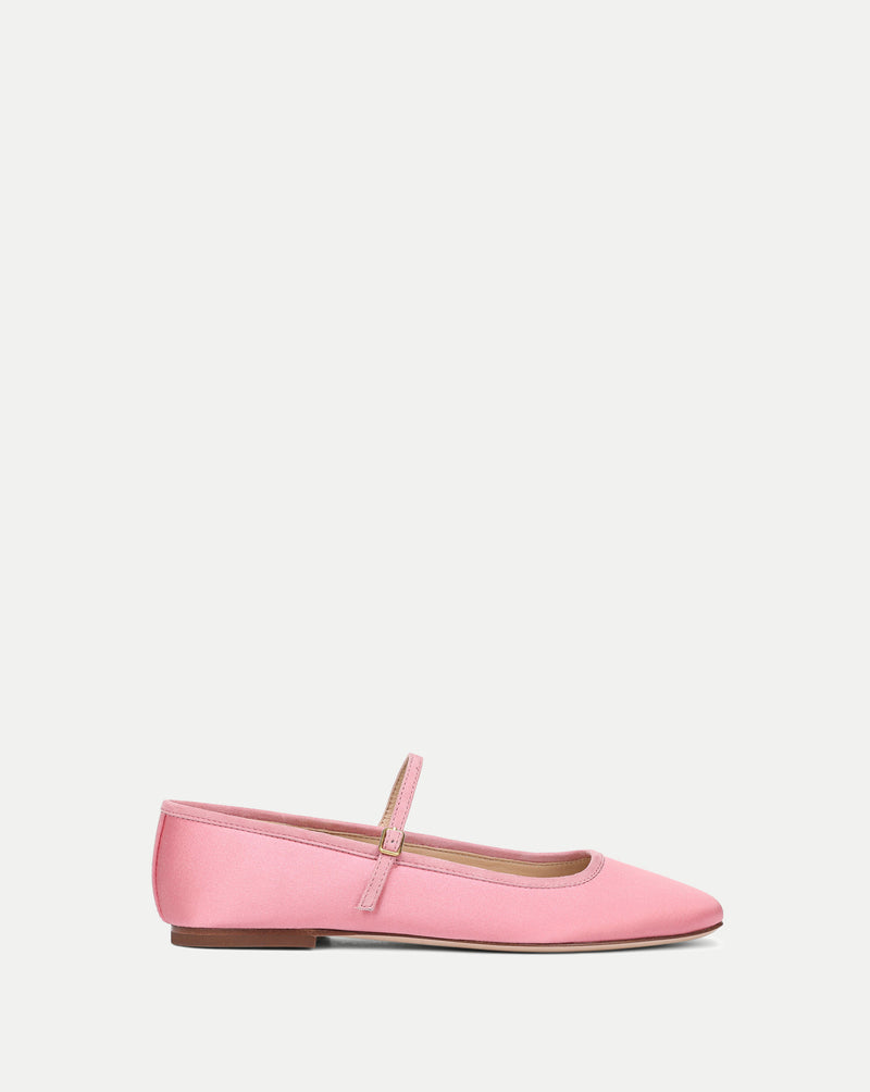 Veronica Beard Ellie Satin Flat - Petal Pink