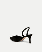 Veronica Beard Lisbeth Suede Slingback Pump - Black