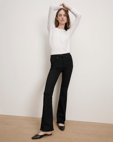 Veronica Beard Beverly Skinny-Flare Jean - Onyx