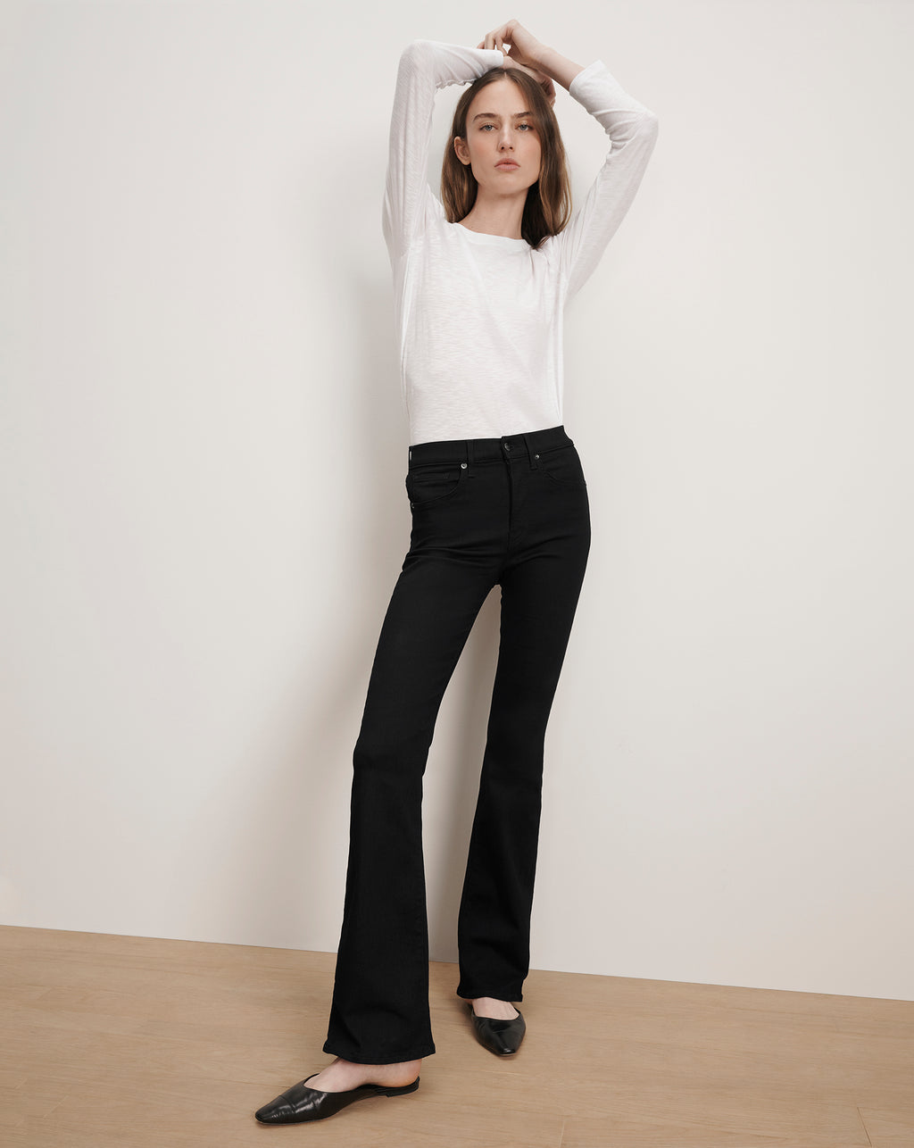 Veronica Beard Beverly Skinny-Flare Jean - Onyx