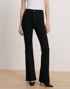 Veronica Beard Beverly Skinny-Flare Jean - Onyx