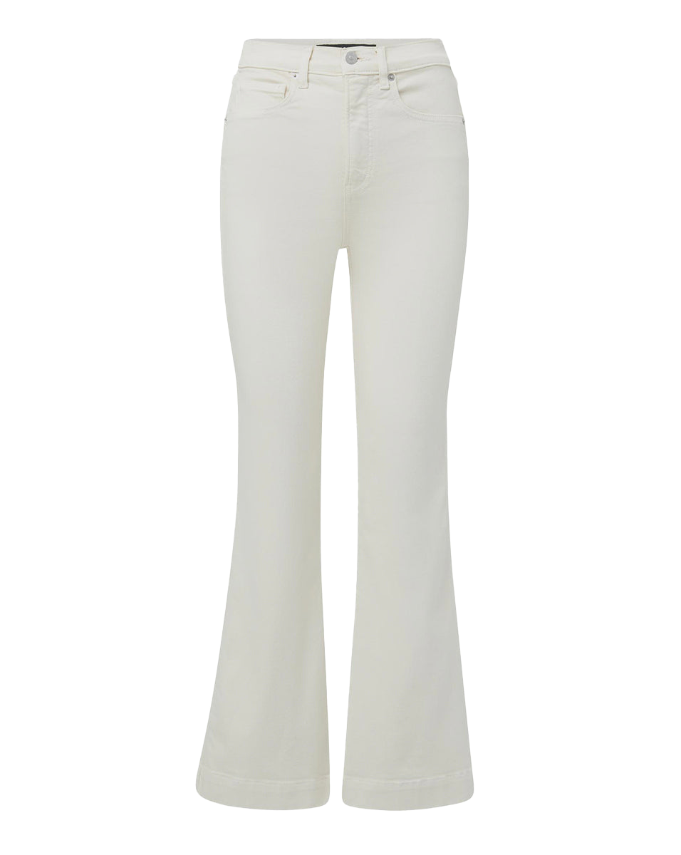 Veronica Beard Carson Kick-Flare Jean - Ecru